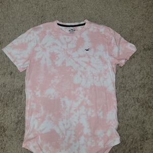 Hollister Light Pink Tie-Dye Tee